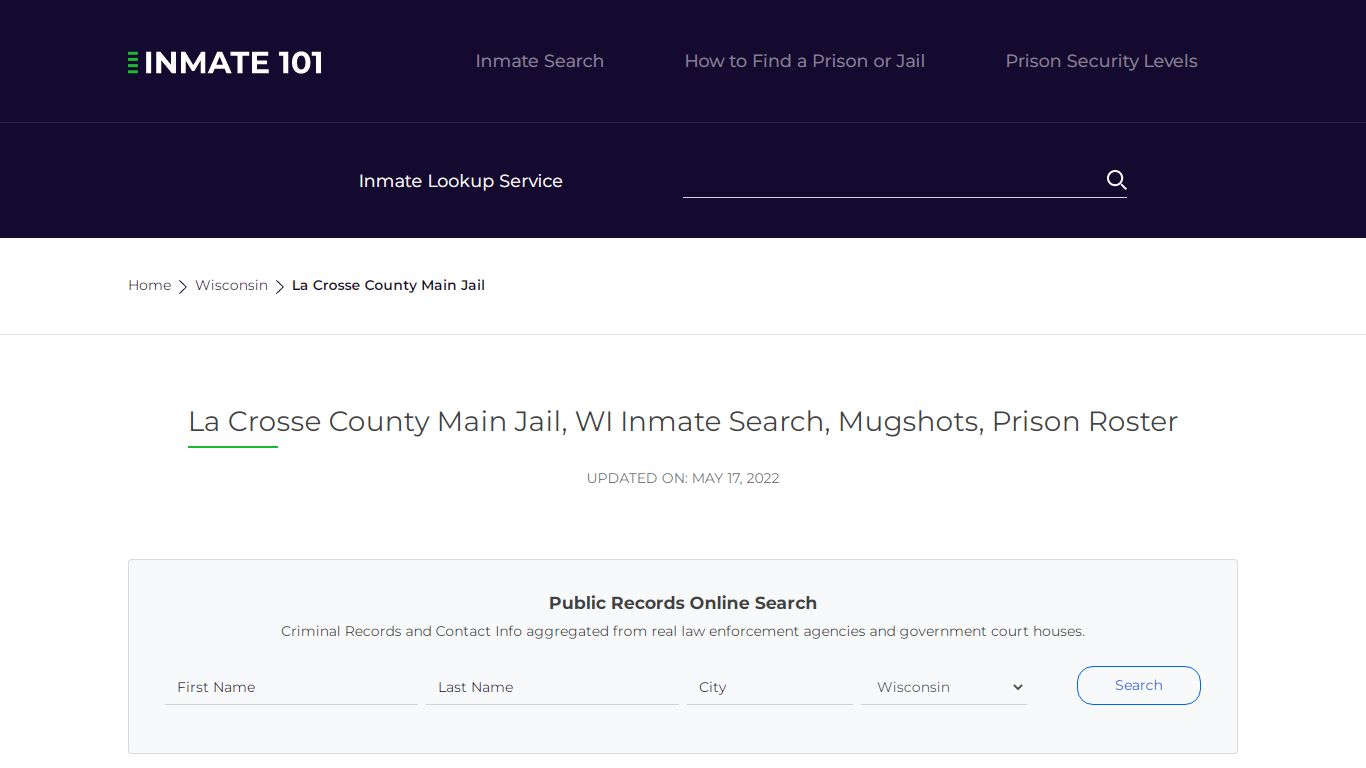 La Crosse County Main Jail, WI Inmate Search, Mugshots ...